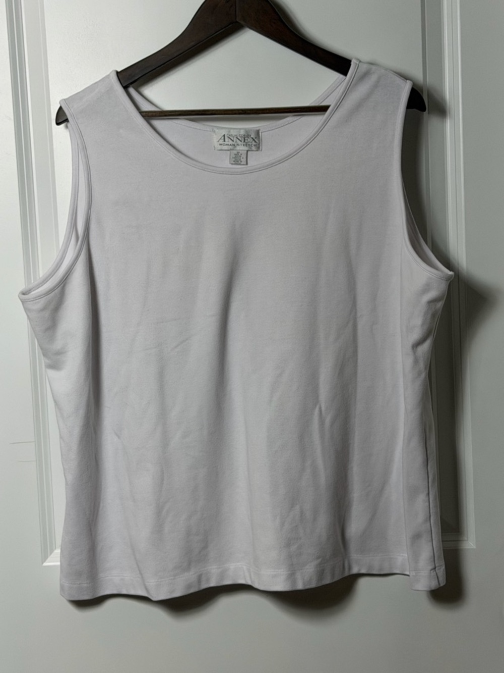 Casual Corner Annex Woman Stretch White Sleeveless Top 3X